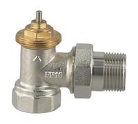 Valvola termostatica angolare in ottone rilevamento temperatura ambiente costruz