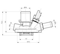 Valvola Termostatica Compatibile con Alfa Romeo Mito 1.4 Turbo set.2008