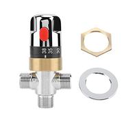 Valvola termostatica di miscelazione G1/2 pollici, valvola di controllo della temperatura dell'acqua, corpo in ottone con finitura cromata, termostato regolabile per vasca, lavabo, bagno e cocci