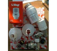 VALVOLA TERMOSTATICA E DETENTORE ITAP DA 3/8" RADIATORE TERMOSIFONE X RAME ø 12
