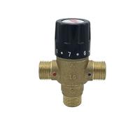 Valvola termostatica in ottone da 1 pezzo, valvola miscelatrice termostatica solare, rubinetto termostatico for doccia(1/2")