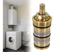 Valvola termostatica in ottone per miscelatore doccia, kit di riparazione cartuccia di controllo della temperatura calda e fredda, parte di ricambio in rame per flusso d'acqua instabile