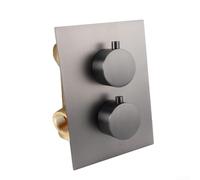 Valvola termostatica nascosta per bagno e doccia, con corpo in ottone e profondità compatta di 70 mm per un'installazione senza soluzione di continuità in vari sistemi idraulici (grigio)
