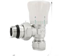 Valvola Termostatica Ottone Dritta Radiatori Alluminio(A) | Costruzione ottone H59, resistente corrosione, guarnizione silicone anti-perdita, per acqua calda