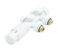 Valvola termostatica per radiatore con attacco G1/2", materiale in ottone per un uso duraturo (bianco)