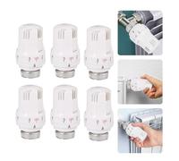 Valvola termostatica, testa termostatica TRV M30 x 1,5, testa di ricambio per termostato, sistema di riscaldamento per casa e ufficio (6 pezzi)