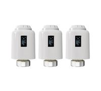 Valvola Termostatica Tuya Smart Home WiFi TRV Termostato For Riscaldamento Attuatore Regolatore Di Temperatura Programmabile Voce Risparmia Sui Costi Di Riscaldamento Energetico(TRV604-3pcs)