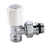 Valvola termostatizzabile a squadra Caleffi per rame e multistrato 1/2" Ottone cromato