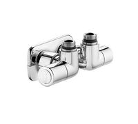 VALVOLA TERMOSTATIZZABILE DETENTORE A DOPPIA SQUADRA VERS SX 1/2" 23 p 1.5 Nero