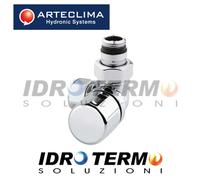 VALVOLA TERMOSTATIZZABILE, DETENTORE, TESTA TERMOSTATICA ARTECLIMA CROMO,NERA,BI