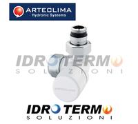 VALVOLA TERMOSTATIZZABILE, DETENTORE, TESTA TERMOSTATICA ARTECLIMA CROMO,NERA,BI