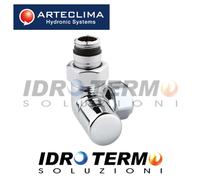 VALVOLA TERMOSTATIZZABILE, DETENTORE, TESTA TERMOSTATICA ARTECLIMA CROMO,NERA,BI