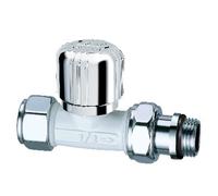 VALVOLA TERMOSTATIZZABILE DIRITTA BIANCO CROMATA 3/8