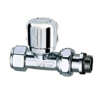 VALVOLA TERMOSTATIZZABILE DIRITTA CROMATA 1/2 Collettori Raccordi Valvole Far