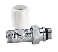 Valvola termostatizzabile dritta Caleffi per rame e multistrato 1/2" Ottone cromato