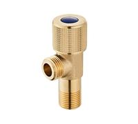 Valvola triangolare di ingresso rubinetto a 4 punti in ottone G1/2, interruttore di arresto dell'acqua for riscaldatore, bagno, WC e lavatrice(Blue angle valve)