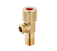 Valvola triangolare di ingresso rubinetto a 4 punti in ottone G1/2, interruttore di arresto dell'acqua for riscaldatore, bagno, WC e lavatrice(Red angle valve)