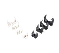 Valvola tubolare in PVC a forma di U, morsetto per tubo in PVC, bianco/grigio, per irrigazione, 10 pezzi, 20-40 mm (grijs, 32 mm)