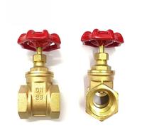 Valvole a saracinesca in ottone da 1/4 3/8 1/2 3/4 1 pollici DN15 20 25 filettatura interna per interruttore dell'acqua 1 pezzo (2-1/2")