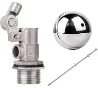 Valvole a sfera galValvole a sfera galleggianti, 1 valvola a galleggiante regolabile da 1/2" 3/4" 1" for controllo automatico del livello dell'acqua serbatoio