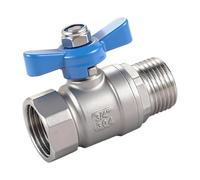 Valvole a sfera resistenti in acciaio inossidabile da 3/4 di pollice adatte per irrigatori e tubi flessibili per la gestione dell'acqua esterna Valvole a sfera con impugnatura ergonomica