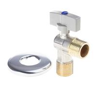 Valvole di arresto ad angolo in ottone da 1/2 "Uscita di ingresso doppia valvola calda fredda installazione semplice per cucina bagno idraulico cucina bagno idraulico