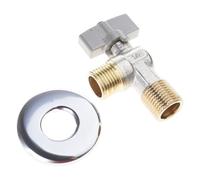 Valvole di arresto angolari in ottone da 1/2" con quarto di giro per cucina, bagno, idraulica, per applicazioni miste di acqua, valvole di intercettazione a quarto di giro