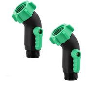 Valvole di chiusura ergonomiche resistenti alle perdite per tubo da giardino, adattatore a prova di erosione, 2 pezzi, per camper, navi, uso esterno, piccolo spazio