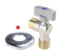 Valvole di ingresso in ottone Regolatore di pressione dell'acqua Valvole di arresto del lavandino del bagno e della cucina Collegamento WC Acqua fredda G1/2 "a prova di perdite