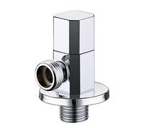 Valvole di intercettazione ad angolo, Valvola ad angolo in ottone G1/2 for bagno e toilette nera e cromata(Chrome a)