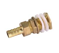 Valvole di isolamento del connettore del rubinetto Raccordo portagomma in ottone for tubo dell'acqua Pagoda, filettatura BSP da 1/2 pollice, diverse misure, multicolore, doppia rondella di tenuta(Whit