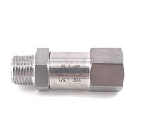 Valvole di ritegno combinate Valvola di ritegno modulare 1/2" maschio a femmina Filettatura in acciaio inossidabile 304 Valvola di ritegno a 1 via ad alta temperatura
