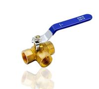 Valvole d'ottone industriali del T-Pattern 3-Way di controllo completo del porto con le valvole a sfera a tre vie d'ottone della leva di rotazione 180°