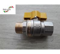 VALVOLE EFFEBI A SFERA ATHENA DA 1/2" A 1" M/F A FARFALLA GIALLA ALLUMINIO