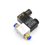 Valvole elettromagnetiche per aria 2V025-08 2 Posizioni 2 Porte 1/4 o 1/8 Valvola normalmente chiusa Valvola a solenoide pneumatica DC 12V 24V 110V 220V 1Pz (2v025-08 w 2pcs 1002, AC110V)