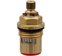 Valvole for rubinetto a un quarto di giro Valvola for rubinetto a cartuccia con disco con stelo in ceramica in ottone Quarto di giro 1/2 for rubinetto da cucina del bagno(Red)