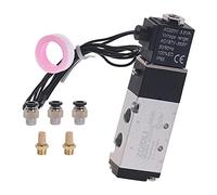 Valvole meccaniche manuali e pneumatiche 4V110-06 Kit elettrovalvola a 5/2 vie porta 1/8" DC12V/24V AC110V/220V(Wire 4mm Fitting,DC24V)