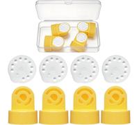 Valvole Membrane di Ricambio Compatibili con le Pompe per Latte Medela(Pump in Style,Swing,Lactina,Symphony, Harmony)-Accessori in Silicone di Grado Alimentare (Confezione da 8:4 Valvole + 4 Membrane)