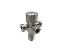 Valvole multifunzione in acciaio inox a 3 vie G1/2 Accessori for bagno Deviatore d'acqua a parete(1 in 3 out)
