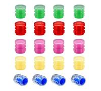 Valvole per Pneumatici Luminescenti al Buio,20 Pezzi Coperture Valvole Fluorescenti per Ruote Auto - Coperchio ermetico per stelo ruota | per Bici Moto Fuoristrada Corsa Pendolari Montagna