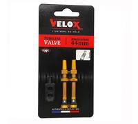 Valvole per pneumatici tubeless in alluminio Velox Presta (x2) Doré