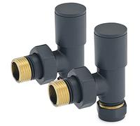 Valvole per Radiatore Antracite - Radiatore Grigio | Valvole Angolate Antracite per Radiatore con Valvole per Radiatore Scaldasalviette & Caratteristiche Scaldasalviette Antracite (15mm)