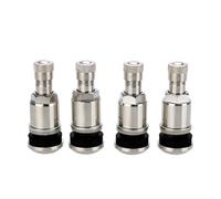 Valvole Pneumatici Auto 11,3mm, Set 4 Valvole in Lega per Pneumatici Tubeless, Press-In con Nucleo Valvola e Guarnizione Gomma per Ricambio e Upgrade Ruote
