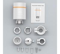 Valvole Termostatiche Radiatore Smart con Display LED, Regolazione Temperatura 5-45℃, Controllo Mobile e Vocale - Risparmio Energetico, Installazione Facile, Ideale per Casa (C)