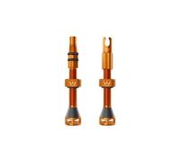 Peaty's Holeshot Fast Flow Valvole Tubeless - Design ad Alto Flusso e Anti-Intasamento, Montaggio Rapido Pneumatici, Alluminio 7075, Valvole Bici Compatibili con Inserti Cerchio MTB, 42mm Mango