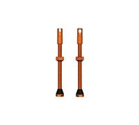 Valvole tubeless peaty s cnc 80mm arancione