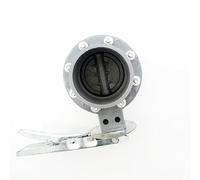 Valvole, valvola a farfalla in PVC, tipo di base, valvola a disco, DN 110 mm, valvola a farfalla per irrigazione, plastica, valvola a farfalla monopezzo, 1 pezzo (colore : manico galvanizzato)