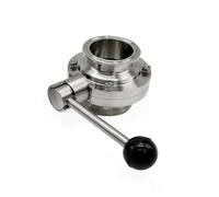 Valvole, Valvola A Farfalla Tri Clover Da 1,5/2 Pollici, Strumento For Barra Accessori For La Preparazione Della Birra, Argento(2inch)