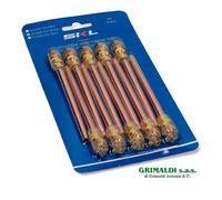 VALVOLINA VALVOLA CON TUBETTO RAME A SALDARE CARICA FREON FRIGORIFERO 10 PEZZI