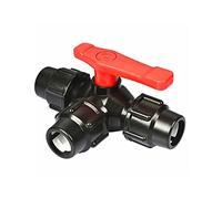 válvula duradera, Connettore rapido for tubo a collegamento PE tipo T da 1 pz(Black,20mm)